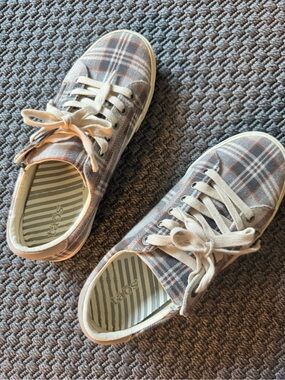 Taos z Soul Plaid Canvas Lace-Up Sneakers 10 wide
